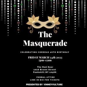 The Masquerade flyer
