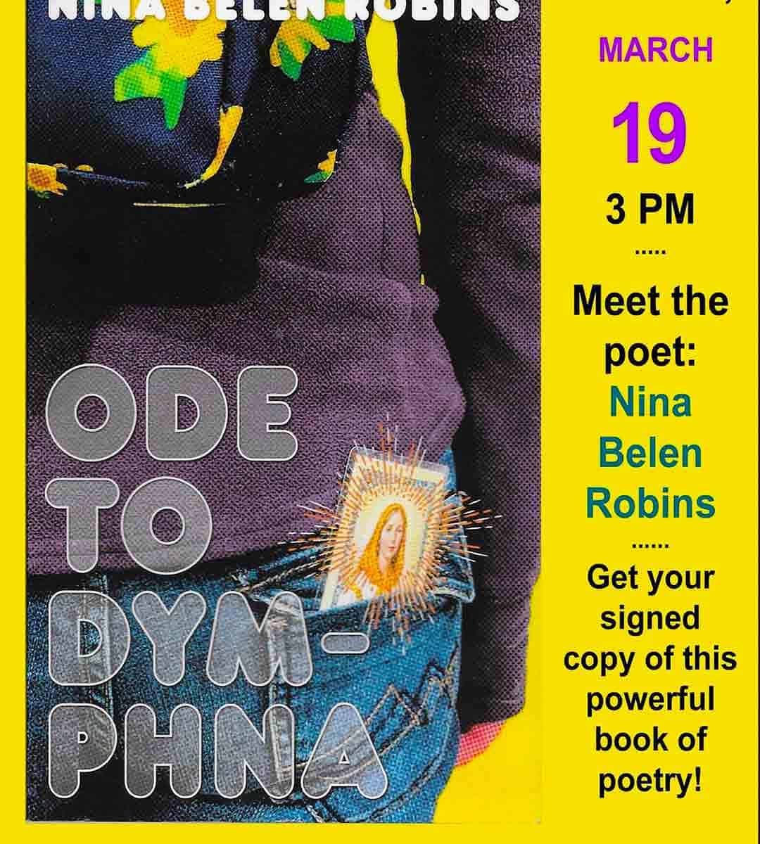 Flyer for Ode to Dymphna book launch event.