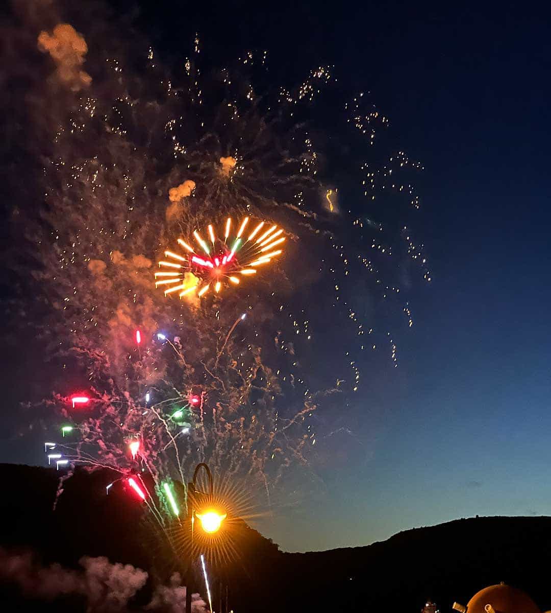 4th of July fireworks make a spectacle over the Hudson River at the Peekskill Riverfront Green Park.