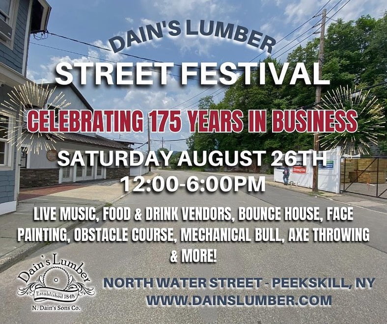 Flier for the Dain's Lumber Street Festival