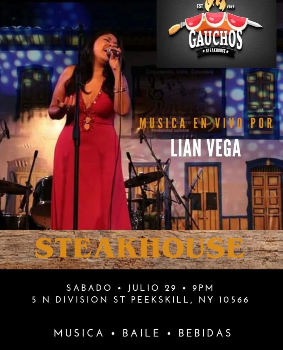 Flier for Lian Vega at Guachos Steakhouse