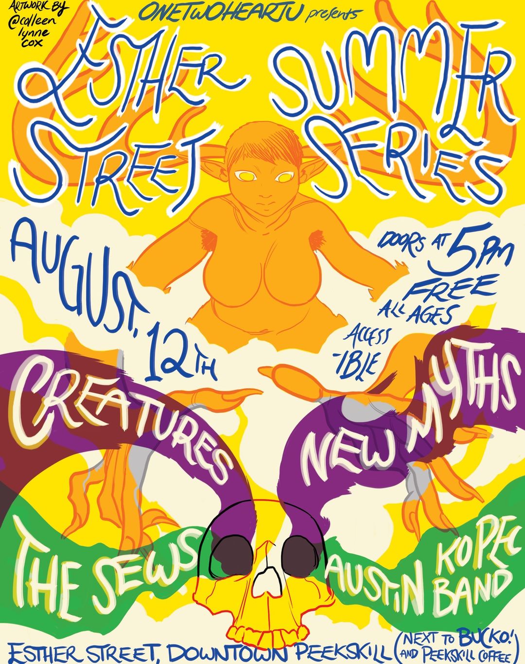 Illustrated flier for the Esther Street Summer Series.