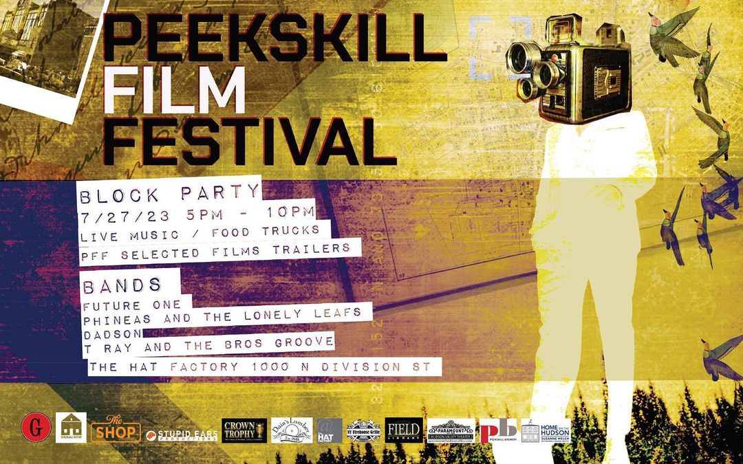 Flier for Peekskill Film Festival Block Party