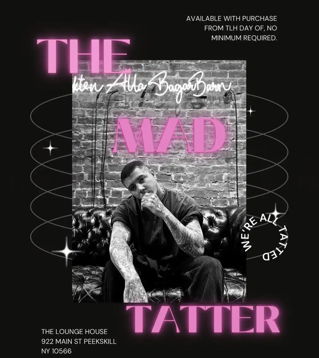 Flier for The Mad Tatter at The Lounge House