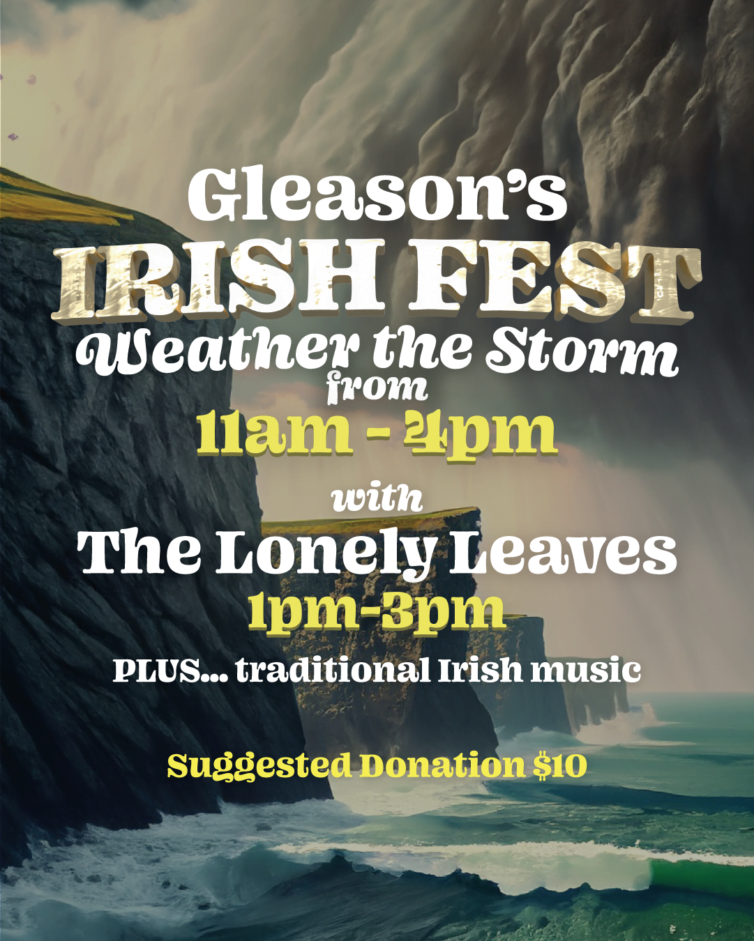 Flier for Gleason's Irish Fest