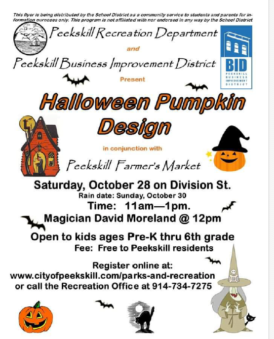 Flier for Halloween Pumpkin Design on Division Street
