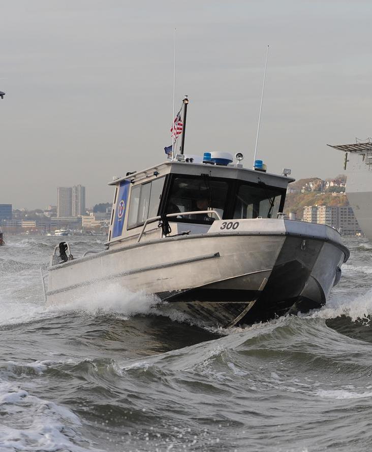 A New York State Naval Militia vessel under way.
