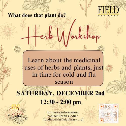 Flier for Herb Workshop at Field Library