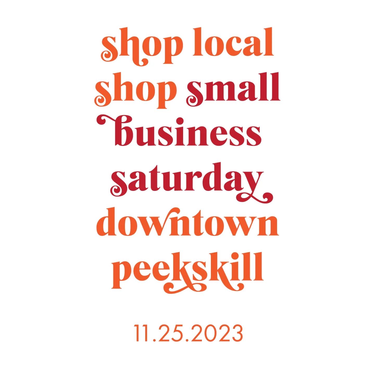 Flyer for Small Business Saturday in Downtown Peekskill