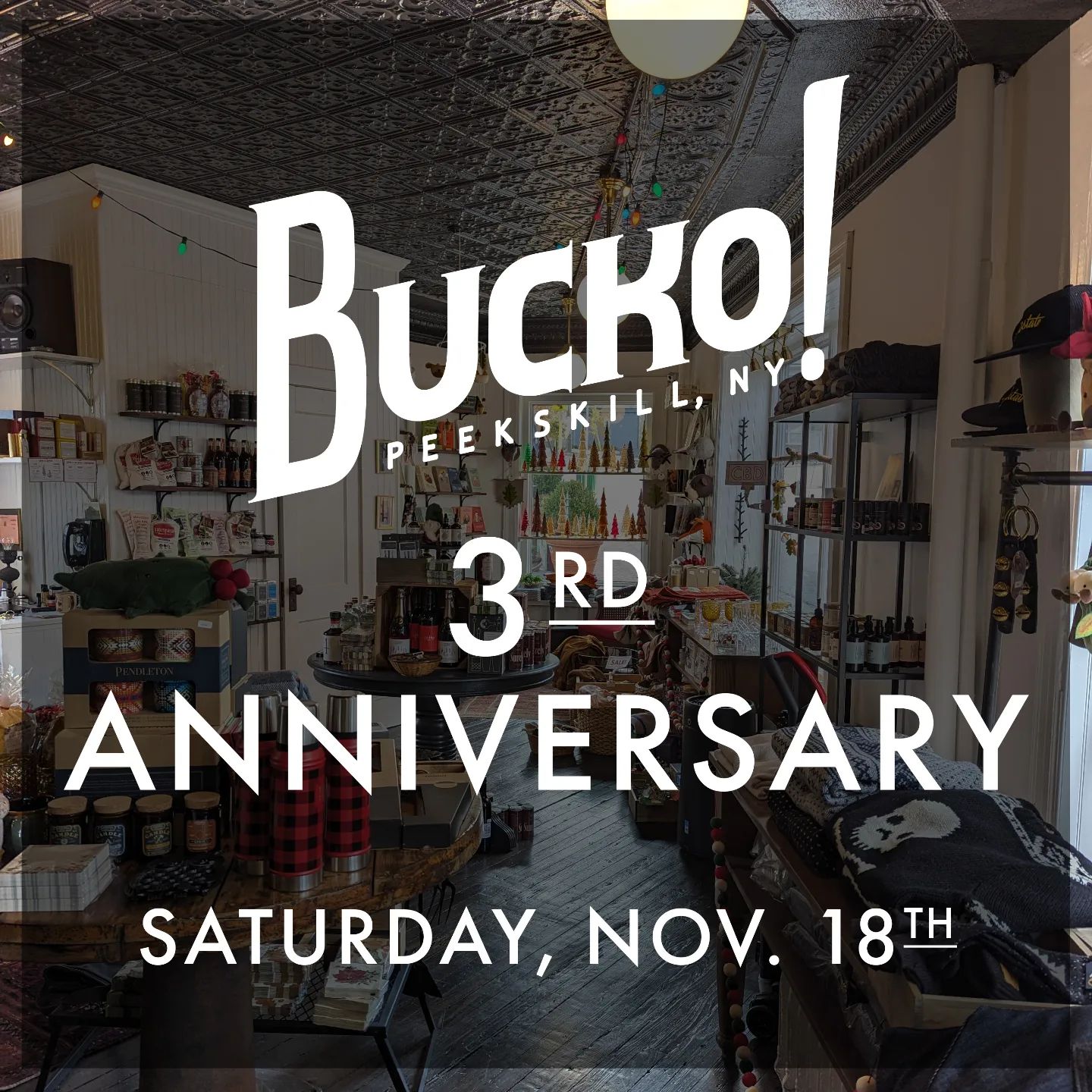 Flyer for the Bucko! 3rd Anniversary