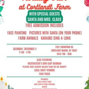 Flier for Holiday Fair at Cortlandt Farm