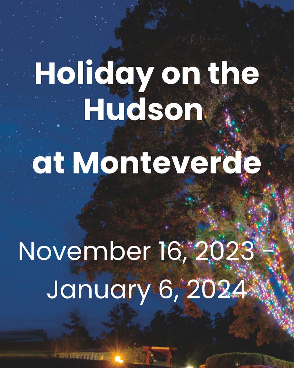 Flyer for Holiday on the Hudson at Monteverde