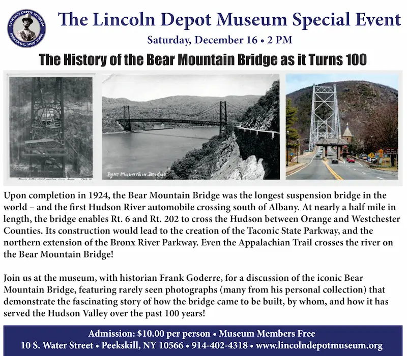 Flier for History of Bear Mountain Bridge