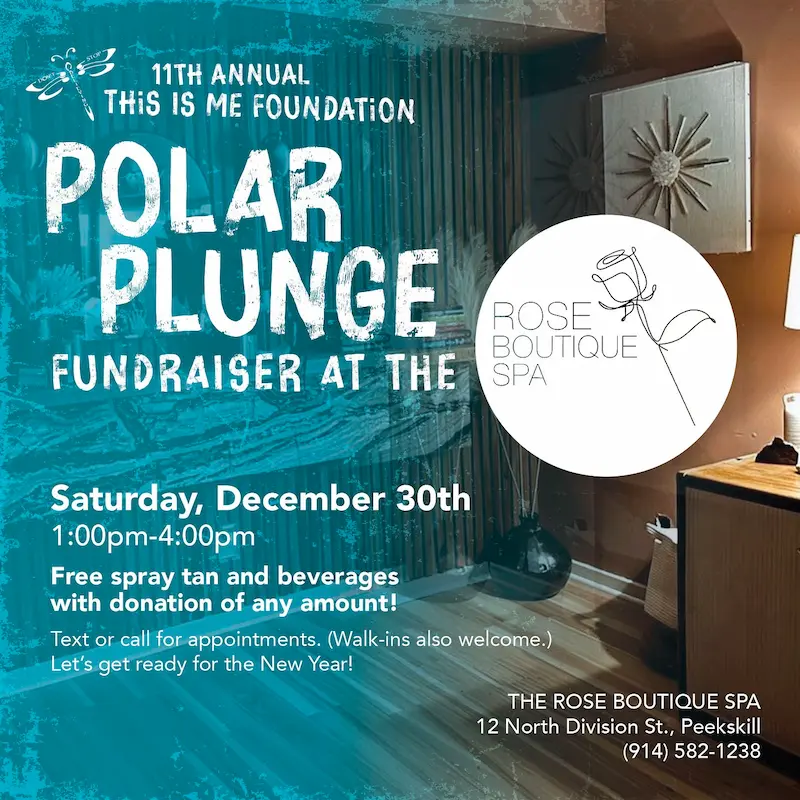 Flier for Polar Plunge Fundraiser at Rose Boutique Spa