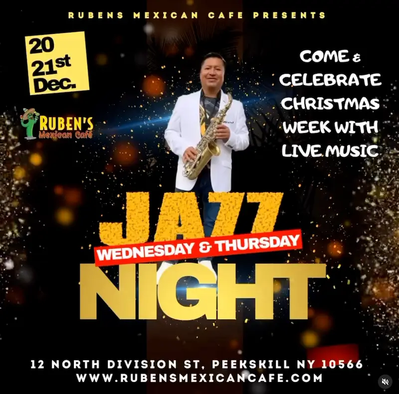 Flier for Ruben's Jazz Night