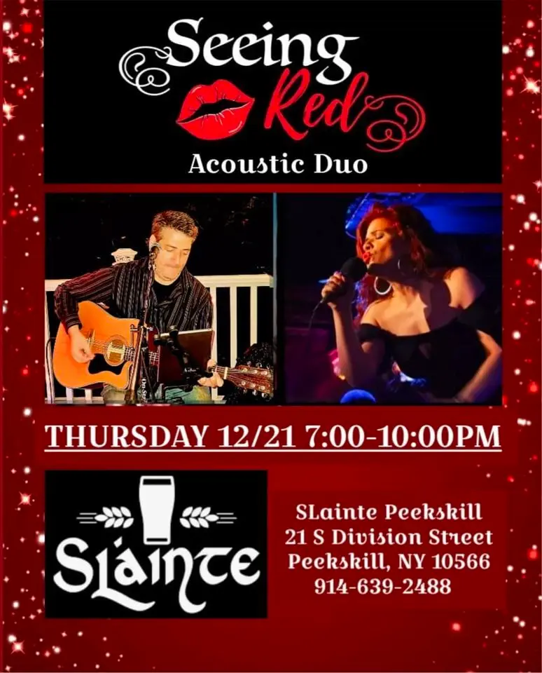 Flier for Seeing Red Duo at Slainte