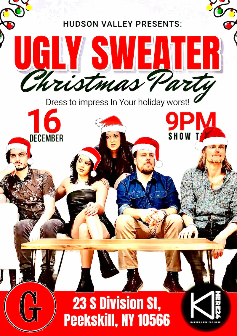 Flier for Gleason's Ugly Sweater Party