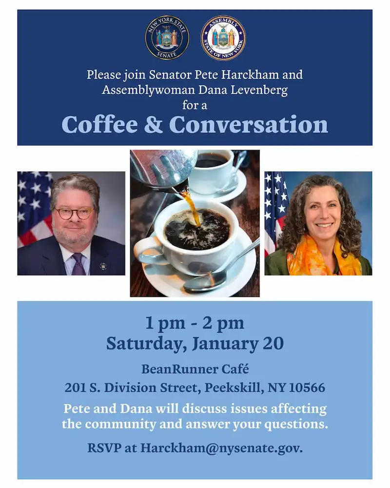 Flier for Coffee & Conversation at BeanRunner Cafe