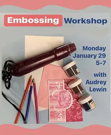 Flier for Embossing Workshop at Retake Remake