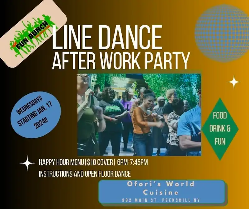 Flier for Fun Bunch Line Dance After Work Party