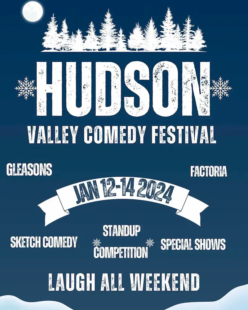 Flier for the Hudson Valley Comedy Festival