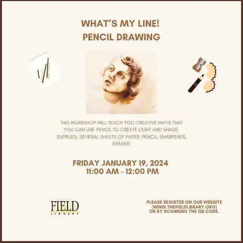Flier for What's My Line! Pencil Drawing