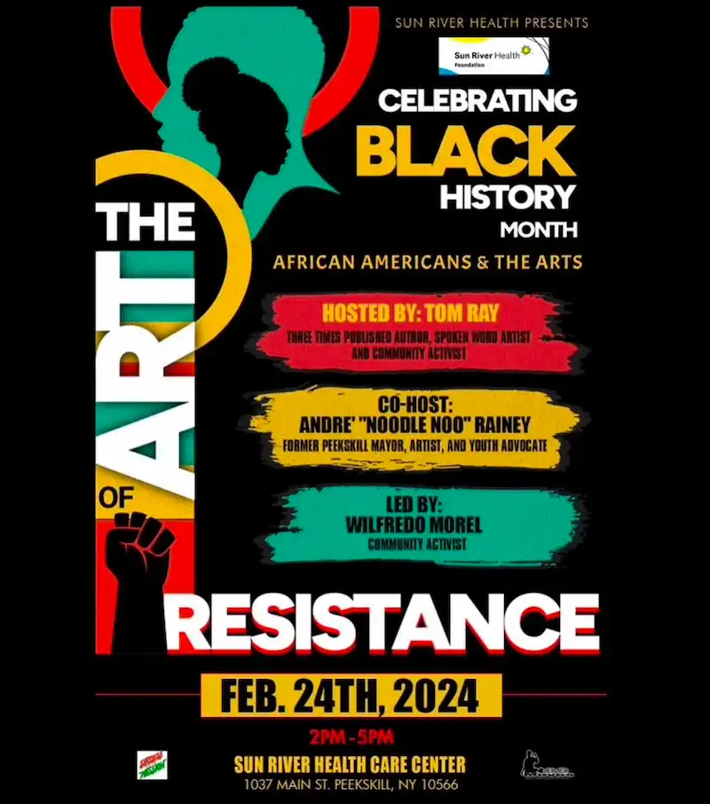 Flier for The Art of Resistance at Sun River Health