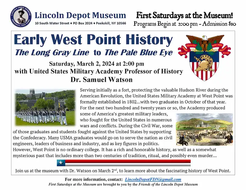 Flier for Early West Point History