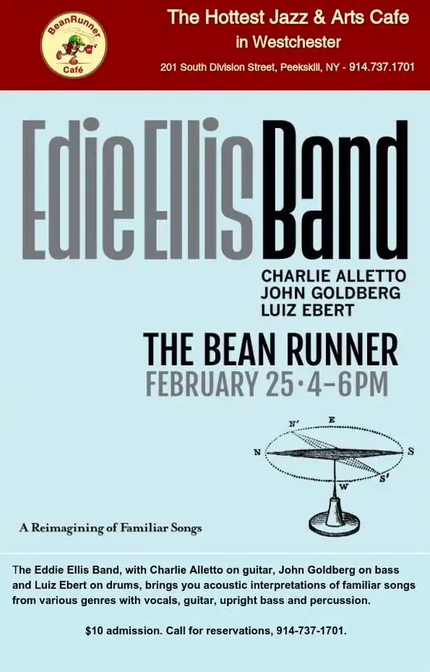 Flier for Eddie Ellis Band at BeanRunner Cafe