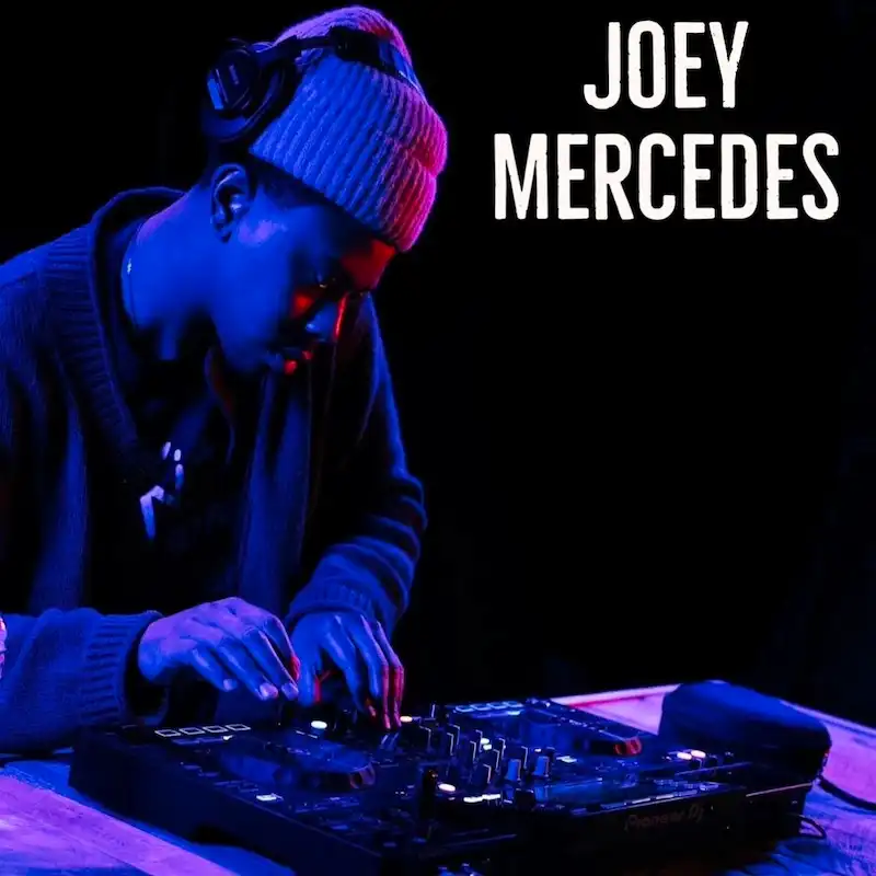 DJ Joey Mercedes on the wheels of steel.