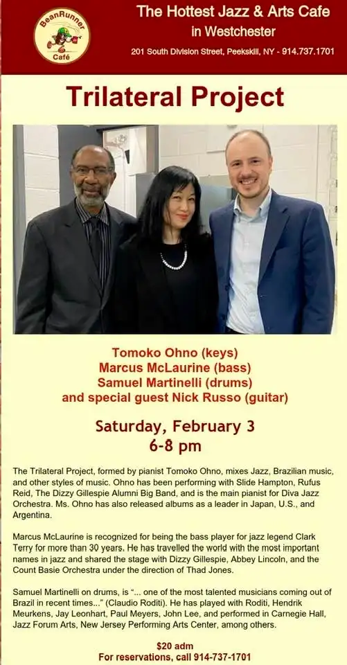 Flier for The Trilateral Project at Bean Runner Cafe