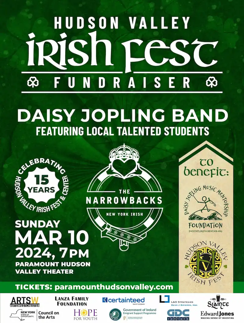Flier for Hudson Valley Irish Fest Fundraiser