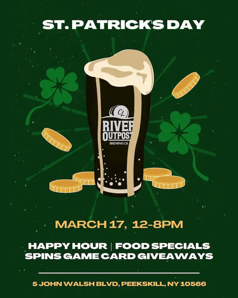 Flier for River Outpost St. Patrick's Day