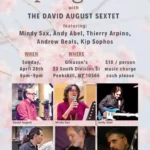 Flier for The David August Sextet at Gleason's
