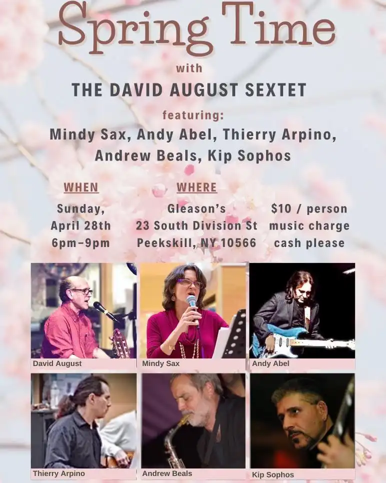 Flier for The David August Sextet at Gleason's