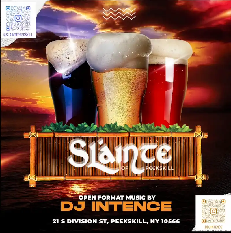 Flier for DJ Intence at Slainte