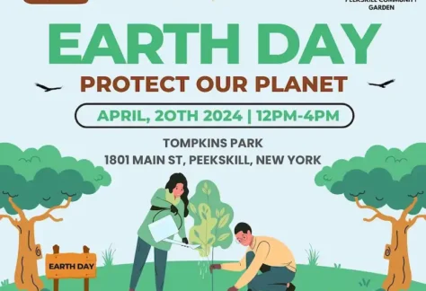 Flier for Earth Day Clean Up by Peekskill Dog Park