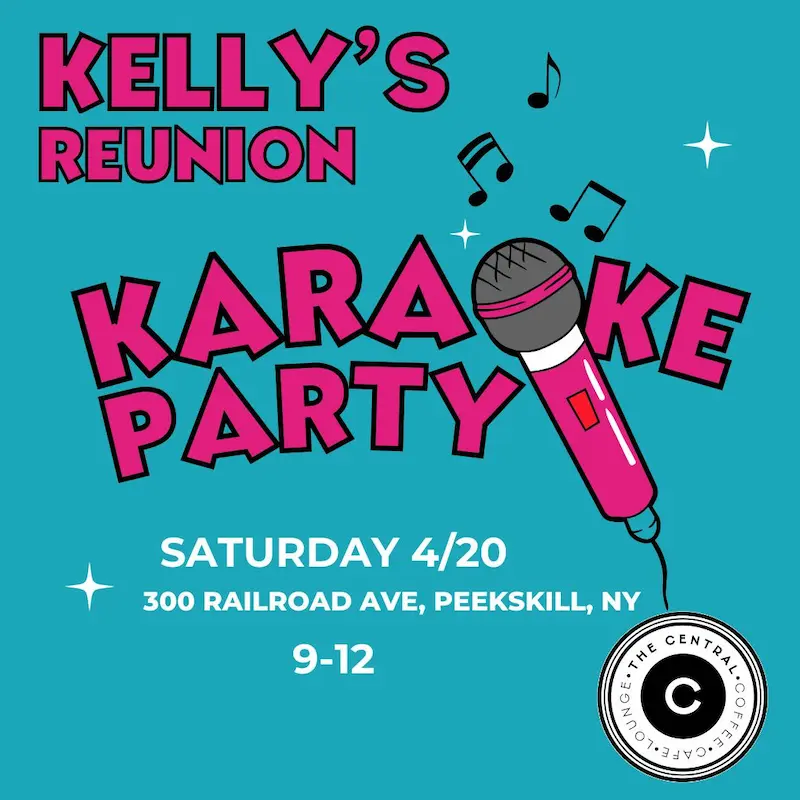 Flier for Kelly's Karaoke Party at The Central