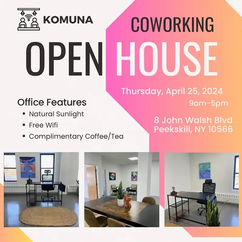 Flier for Komuna Open House at The Atrium Charles Point