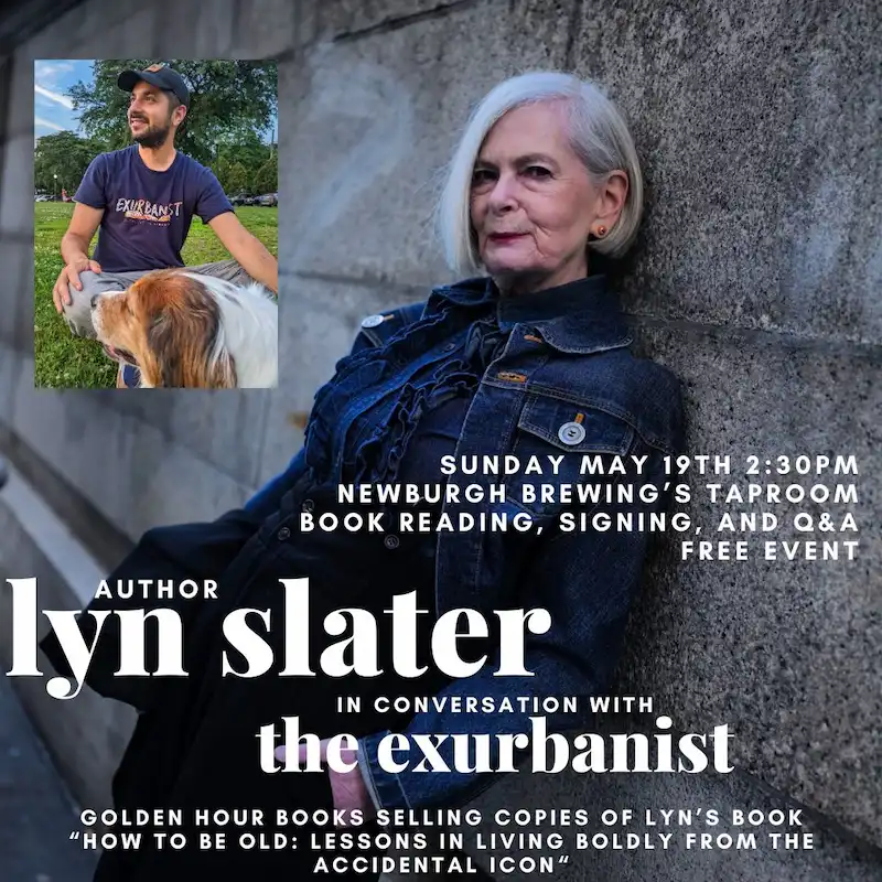 Flier for Lyn Slater & The Exurbanist at Newburgh Brewing