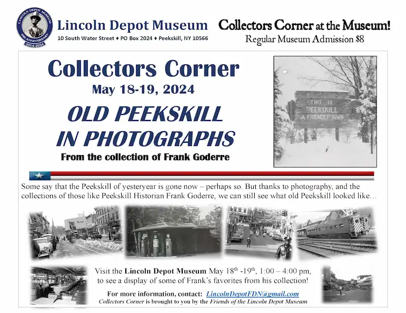Flier for Old Peekskill in Photographs at Lincoln Depot Museum