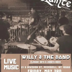 Flier for Willy & The Band at Slainte