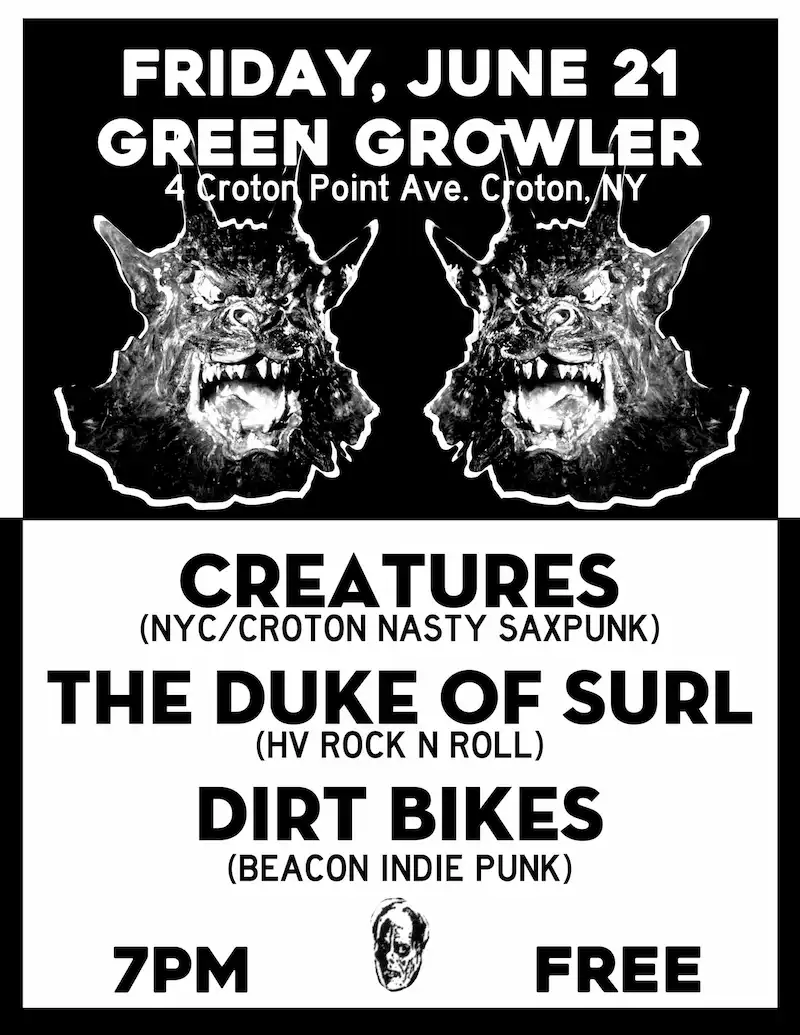 Flier for Creatures at Green Growler