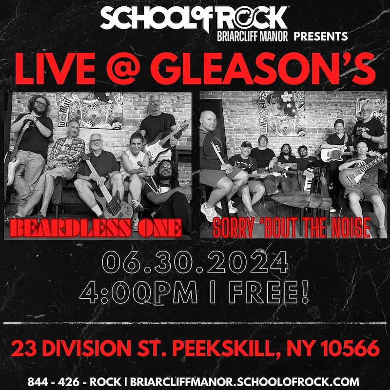 Flier for School of Rock Live at Gleason's