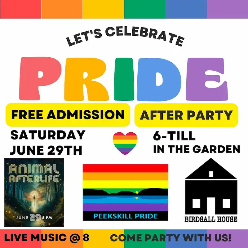 Flier for Birdsall Pride After Party