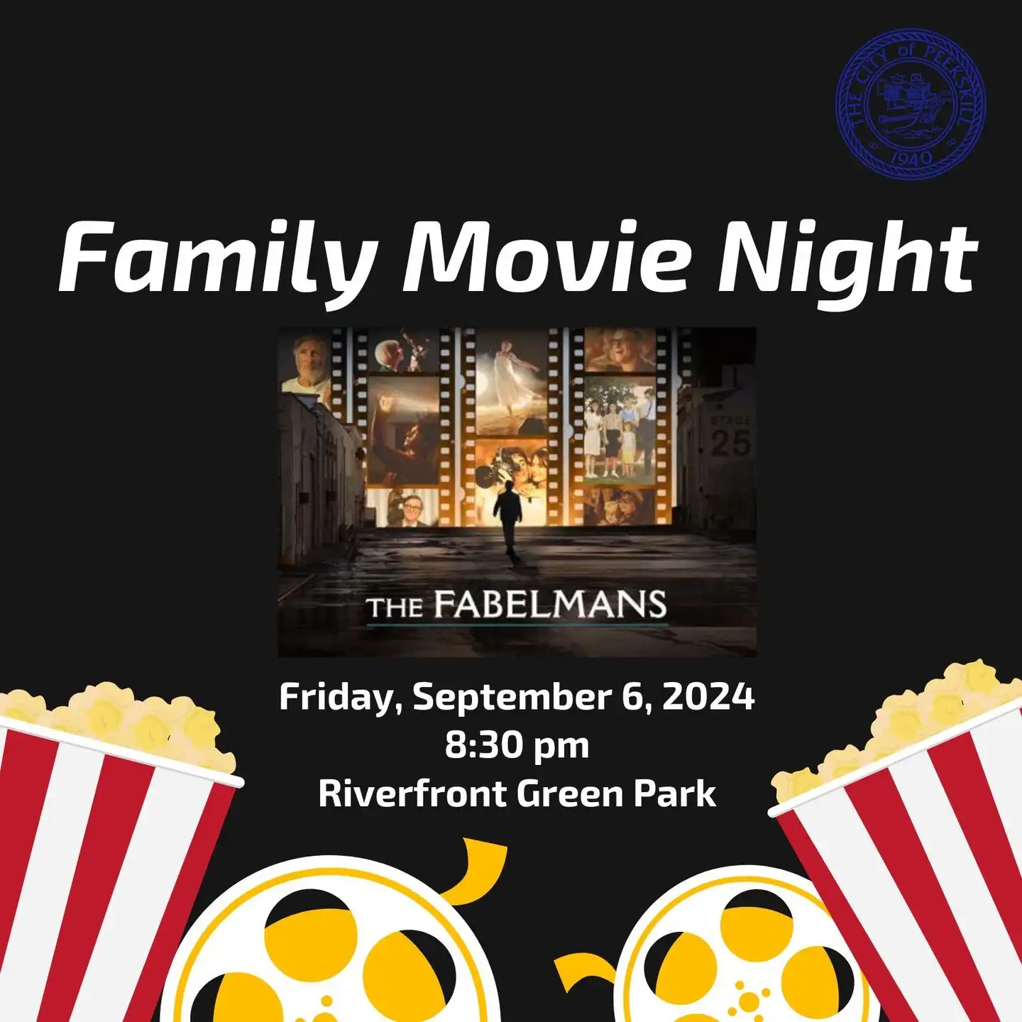 Family Movie Night in Peekskill, NY featuring The Fablemans