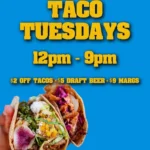 Flier for Taco Tuesdays at Taco Dive Bar