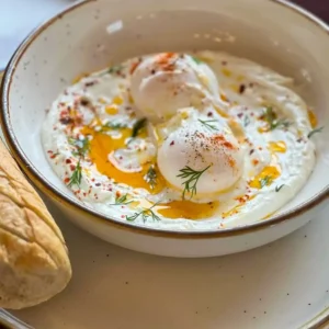 Turkish Eggs at The Central weekend brunch in Peekskill, NY