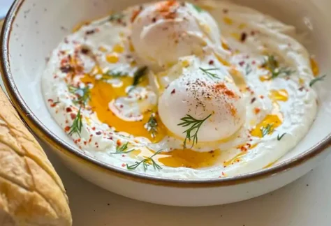 Turkish Eggs at The Central weekend brunch in Peekskill, NY