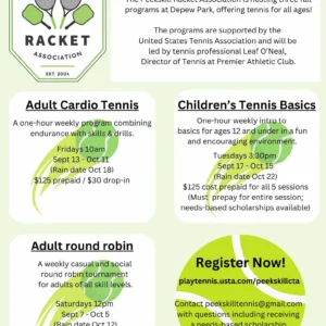 Peekskill Racket Association Schedule